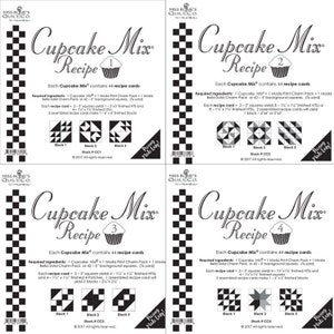 PATTERN: Cupcake Mix Recipe #3 - CC3 - Charm Pack Recipe Cards - Miss ...