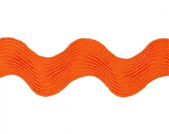 NOTION: Jumbo Ric Rac - Riley Blake - 1-1/2 Inch Wide - STR-15-ORG - Orange - One Yard - Primary Colors - Crafts - Childrens - Halloween