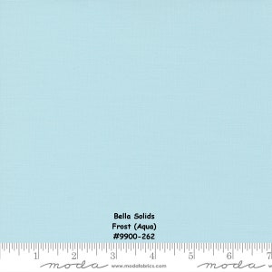 Bella Solids - FROST - Aqua - 1/2 YARD - #9900-262 - Solids - Modern - Blender - Neutral - Pale Blue/Green