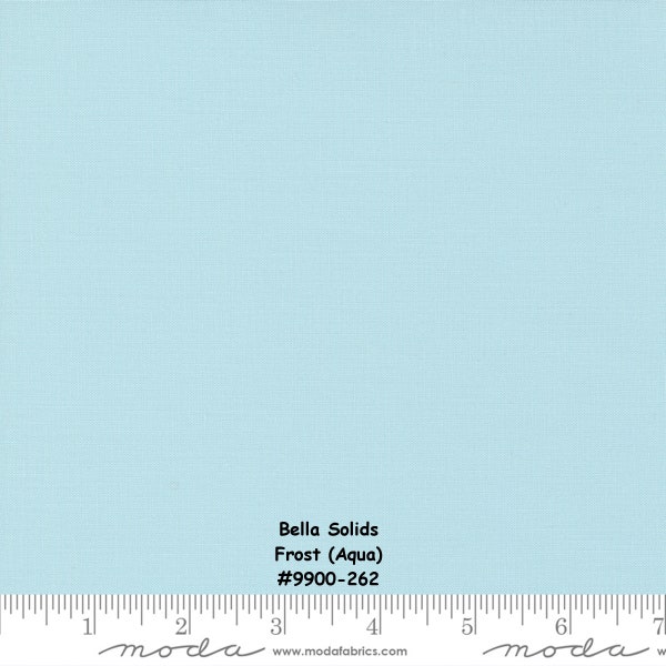 Bella Solids - FROST - Aqua - 1/2 YARD - #9900-262 - Solids - Modern - Blender - Neutral - Pale Blue/Green