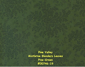 PINE VALLEY - #30746-19 - by Basic Grey for Moda - Mistletoe Blenders - Leaves - Pine - Green - Christmas - Holiday