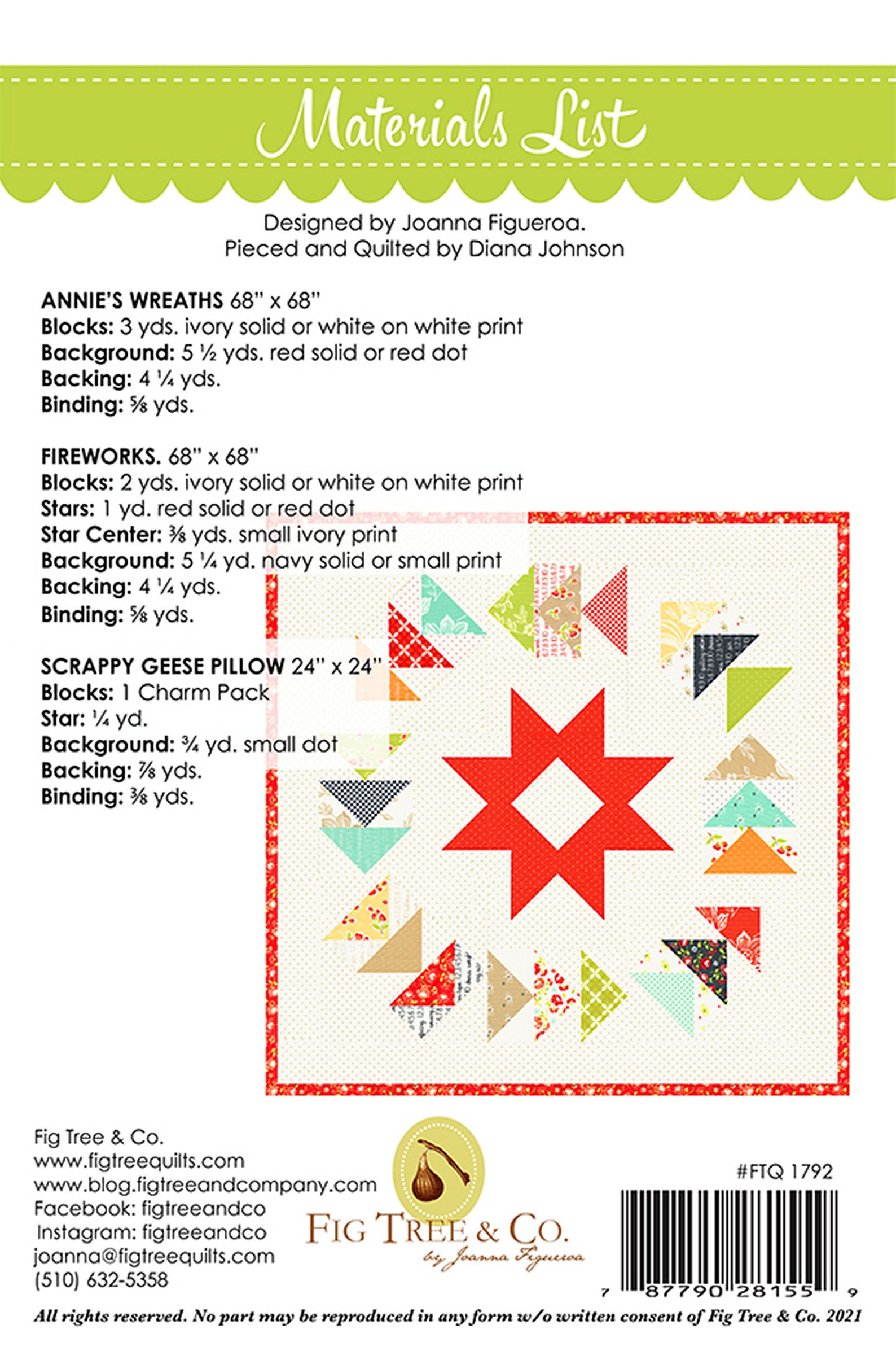 PATTERN: Seasonal Patchwork - Fig Tree Quilts - FTQ1793 - Christmas ...
