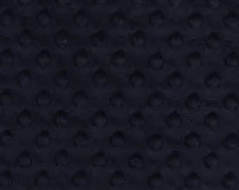 Shannon Cuddle Dimple Dot - BLACK - ONE HALF Yard - Minky - 58"-60" wide - Quilt Backing - Polyester - Washable - Baby Blanket