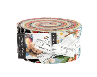 FRUIT LOOP - #30730 - Jelly Roll - by Basic Grey for Moda - Strip Set - Rug Making - Retro - Fruit - Florals