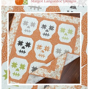 PATTERN: CANDY SKULLS - New 2021 Pattern - by The Pattern Basket - TPB2106 - Throw-Lap Quilt - Halloween Quilt