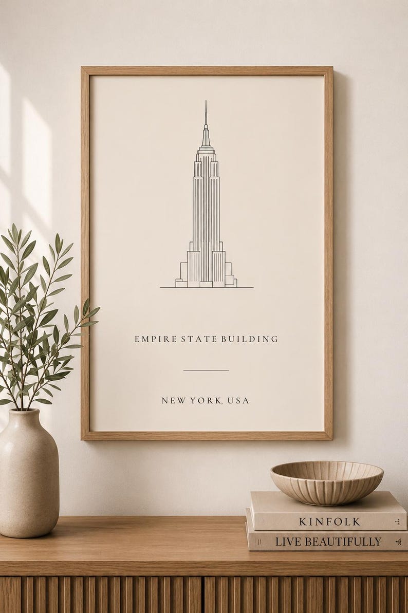 Empire State Building New York wall art print