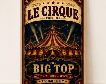 Vintage circus big top poster