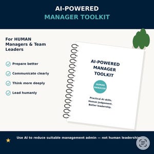 AI Manager Toolkit | Human Leadership Skills Workbook (Digital Download)