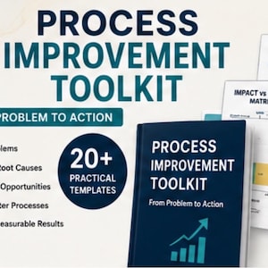 Process Improvement Toolkit | Lean Six Sigma Templates, Root Cause Analysis (PDF + Excel)