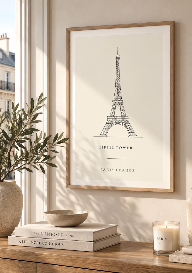 Eiffel Tower Paris wall art print, extra photo 2