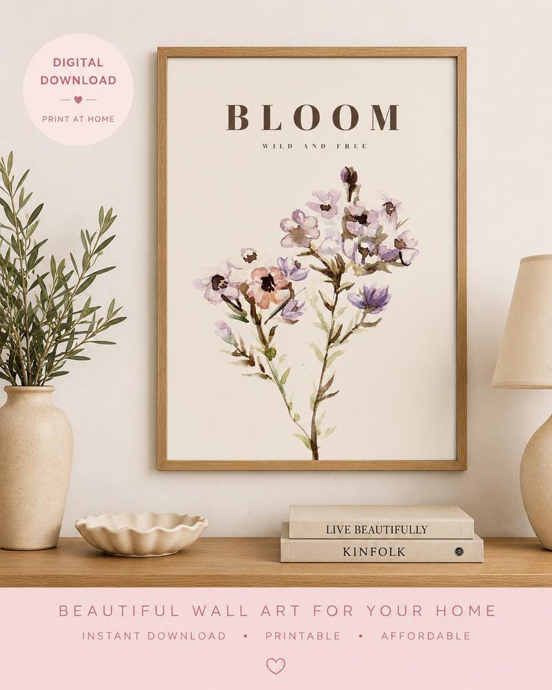 Set of four BLOOM watercolour botanical prints, extra photo 3