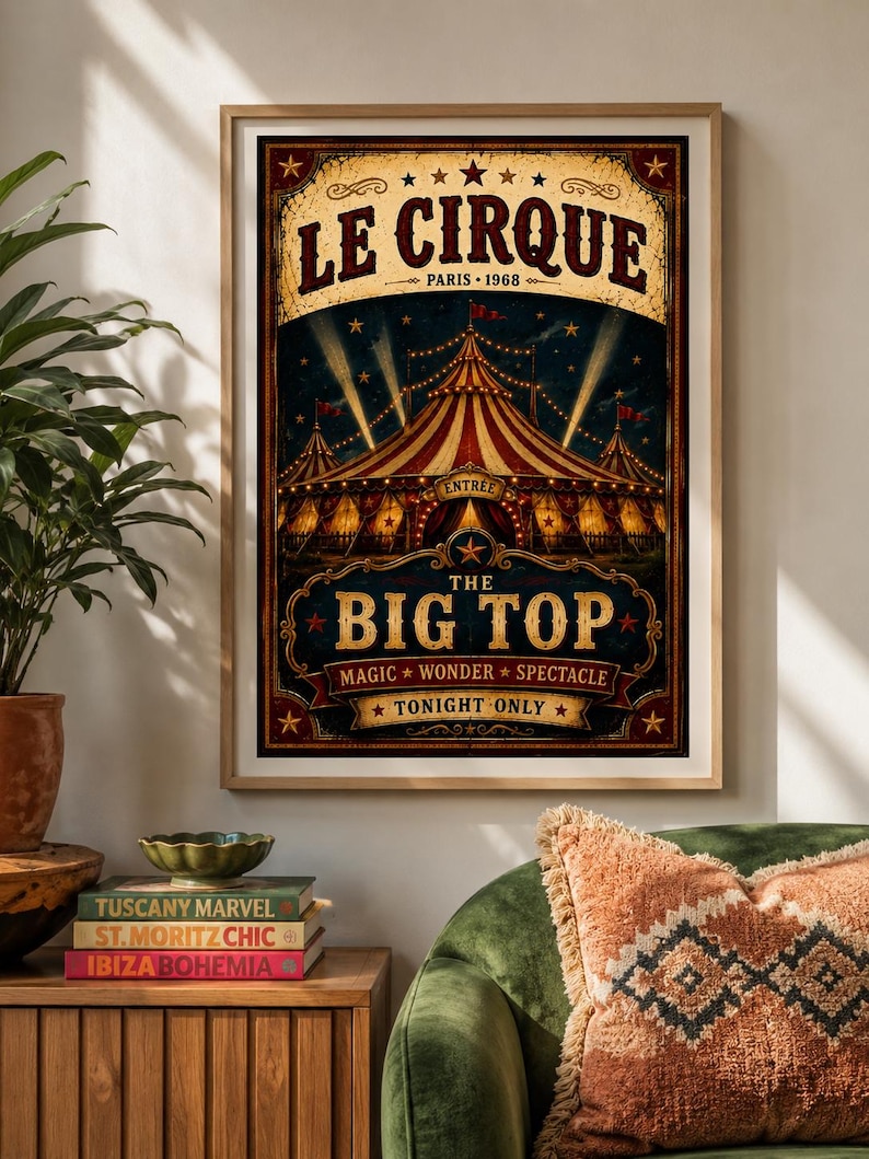 Vintage circus big top poster — extra photo 1