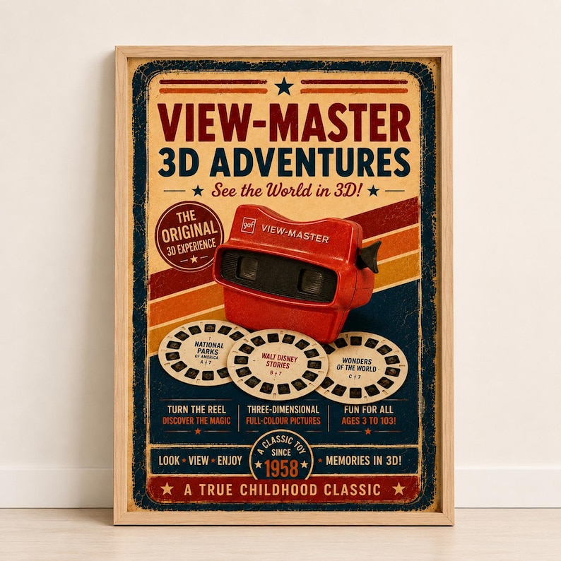 Vintage View-Master toy poster