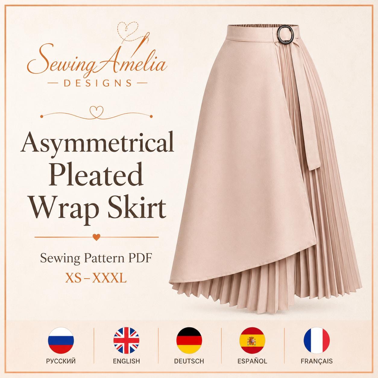 Pleated Skirt Asymmetrical - Etsy