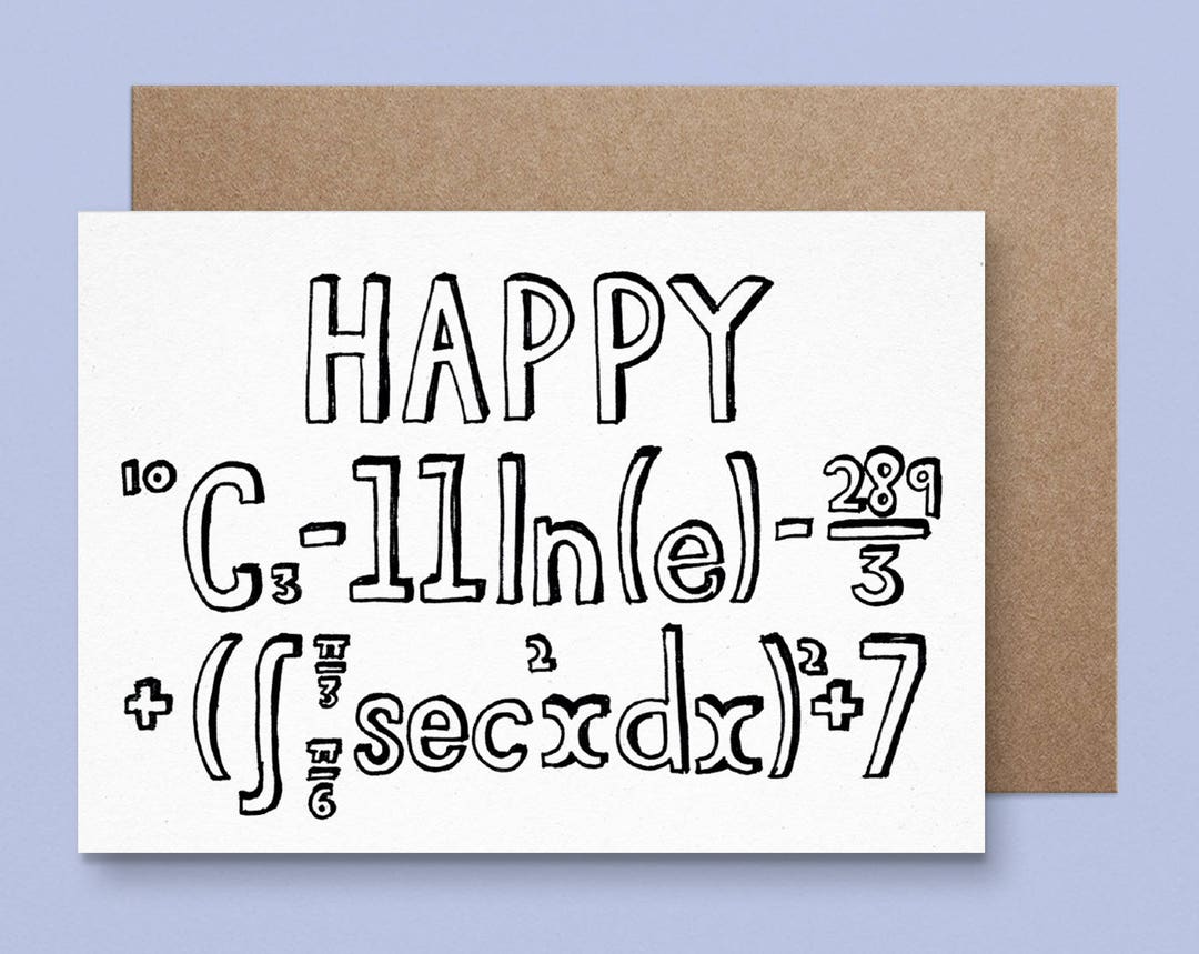 Maths 21st Birthday Card - Etsy