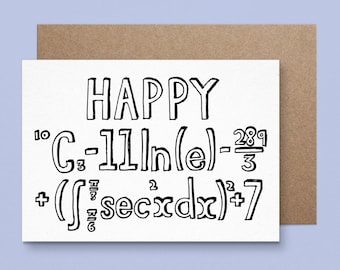 12 Pack Maths 21st Birthday Card