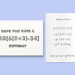 Maths Birthday Card Great Birthday image 2