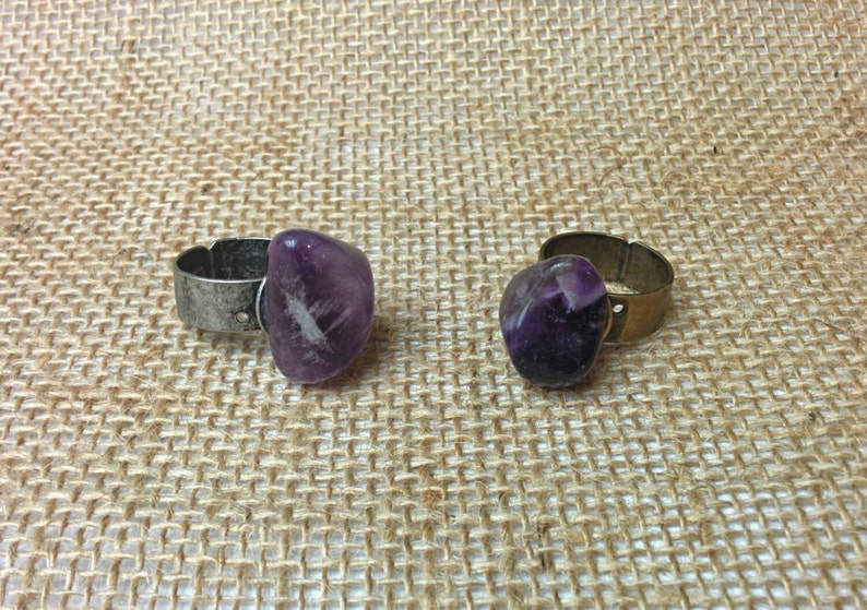 •CONTESSA• chevron amethyst fang + gold earrings