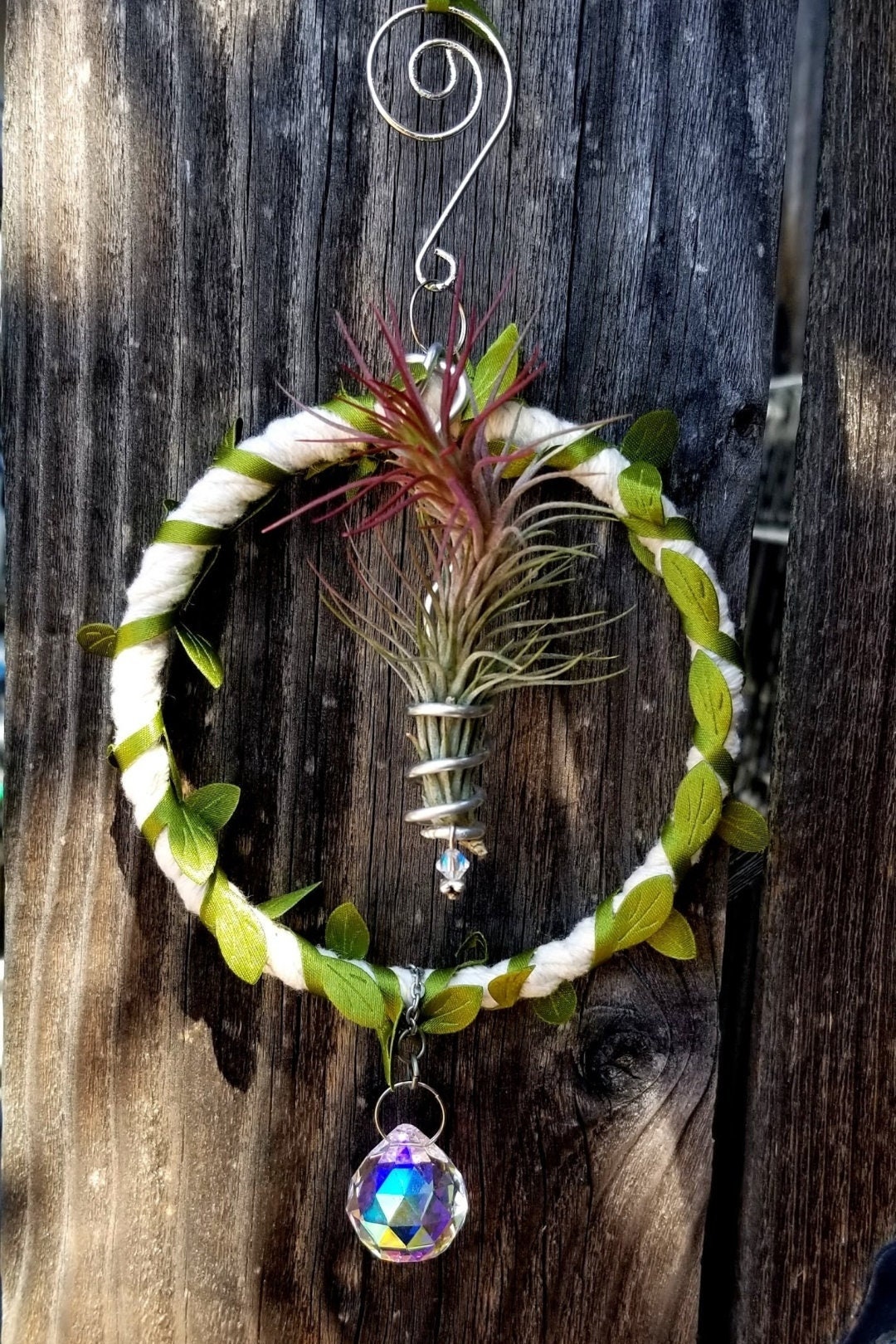 Airplant Holder Suncatchers, Boho Suncatchers, Boho Hippie Decor