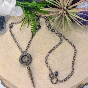 Antique Copper Butterfly Fidget Necklace, Spinner Necklace, entertaining, spike necklace, boho chic, bohemian, hippie style,festival jewelry