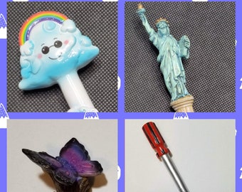 Premium Kunstharz Diamant Malerei Bohrer Stifte-Schmetterling-Schraubenzieher-Regenbogen Wolke-Freiheitsstatue
