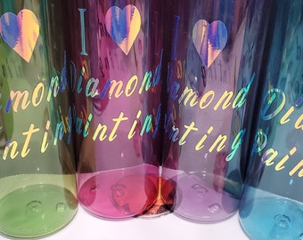 I Love Diamond Painting Tumbler with Holographic Decal - 22 ounce Size