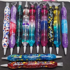 Premium Resin, Hand-Turned 5D Diamond Painting Drill Pens