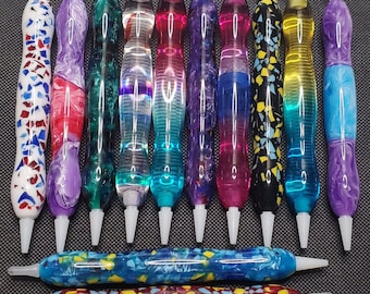 Premium Resin, Hand-Turned 5D Diamond Painting Drill Pens