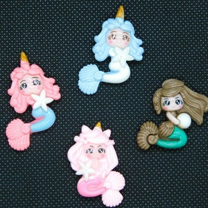 Mini Mermaids 5D Diamond Painting Plastic, Resin, and Rubberized Cover Minders/Needle Minders