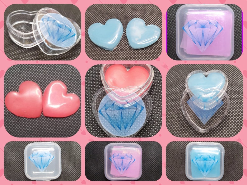 Heart & Square Shaped Wax Containers For 5D Diamond Painting image 1