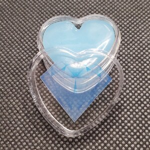 Heart & Square Shaped Wax Containers For 5D Diamond Painting Heart W/1 Blue Wax