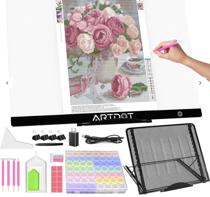 Light Pad for Diamond Painting With Toolkits A1, A2, A3, A4 