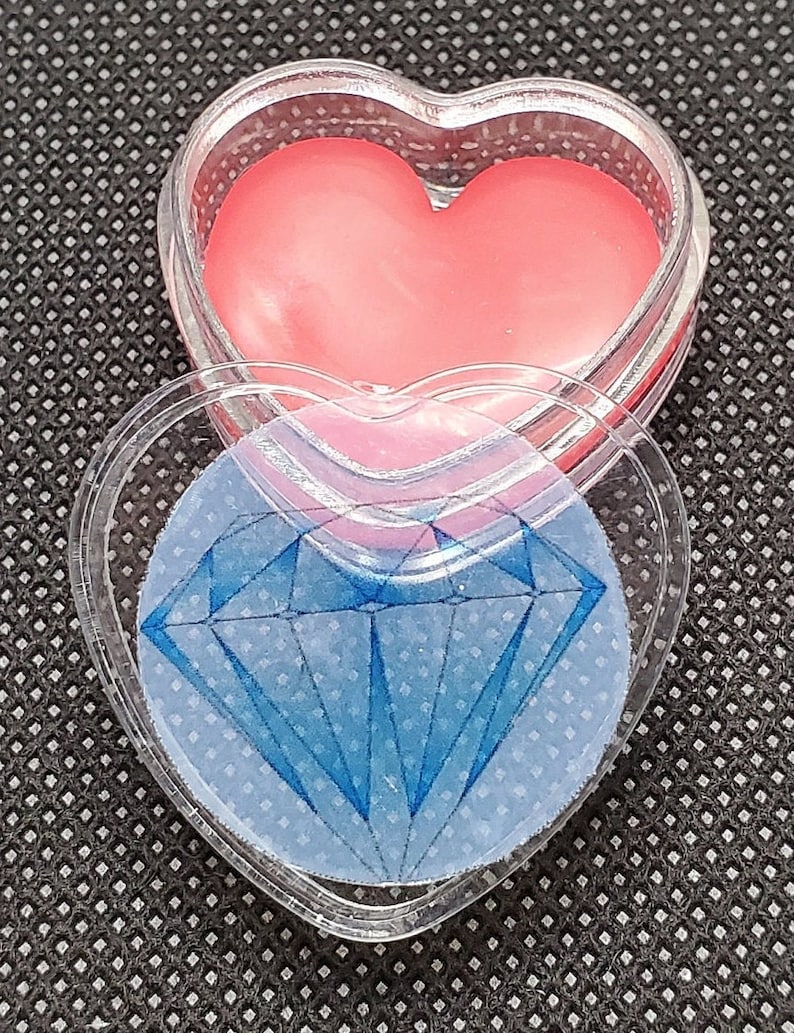 Heart & Square Shaped Wax Containers For 5D Diamond Painting Heart W/1 Pink Wax