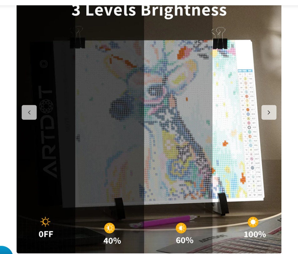 A3/A4/A5 LED Diamond Painting Tool Light Pad Holder 10 files