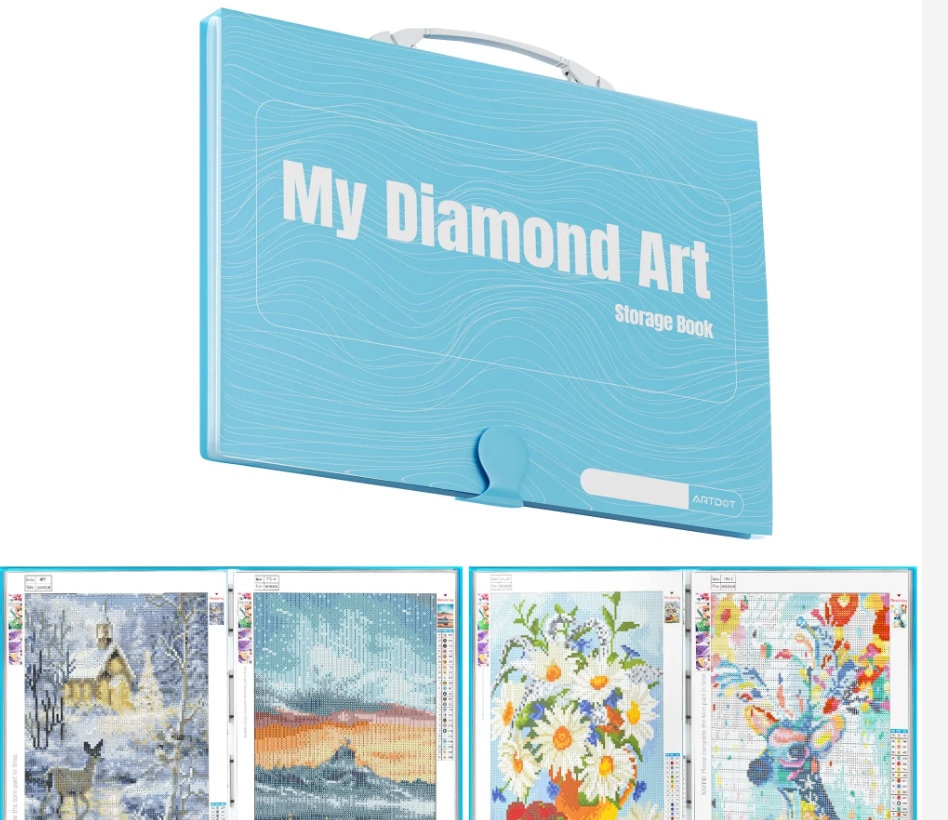 A2 Large Size Diamond Painting Storage Folder for Finished Product, 60  Pages in Pink, White and Black -  Denmark