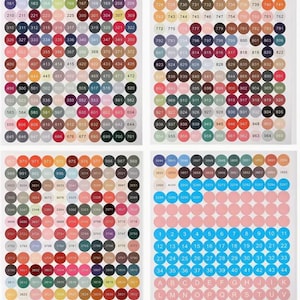 DMC Numbered Stickers For 5D Diamond Painting - Cross-stitch - Floss Thread Numbers