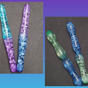 6 *NEW* Glitter and Flaked Premium Resin, Hand-Turned 5D Diamond Painting Drill Pens