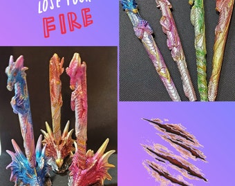 Letzte Chance zu kaufen, Limited Edition Glitter Dragon und Wolf Premium-Harz 5D Diamant Malerei Bohrstifte und Ständer