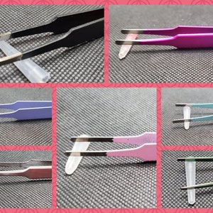Metal Rounded Tip Scoop Tweezers For 5D Diamond Painting Round Drill Placement