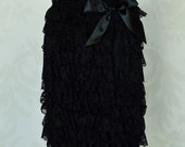 Black Vintage Lace Baby Petti Romper newborn toddler girl dress skirt birthay outfit photography ruffle smash cake