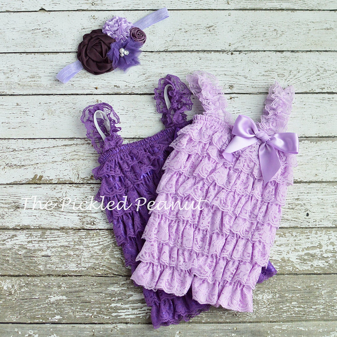 Purple Baby Romper and Baby Headband Newborn Romper and Etsy