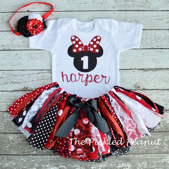 Minnie Mouse 1st Birthday Girl Outfit 1st Birthday Outfit Baby Etsy