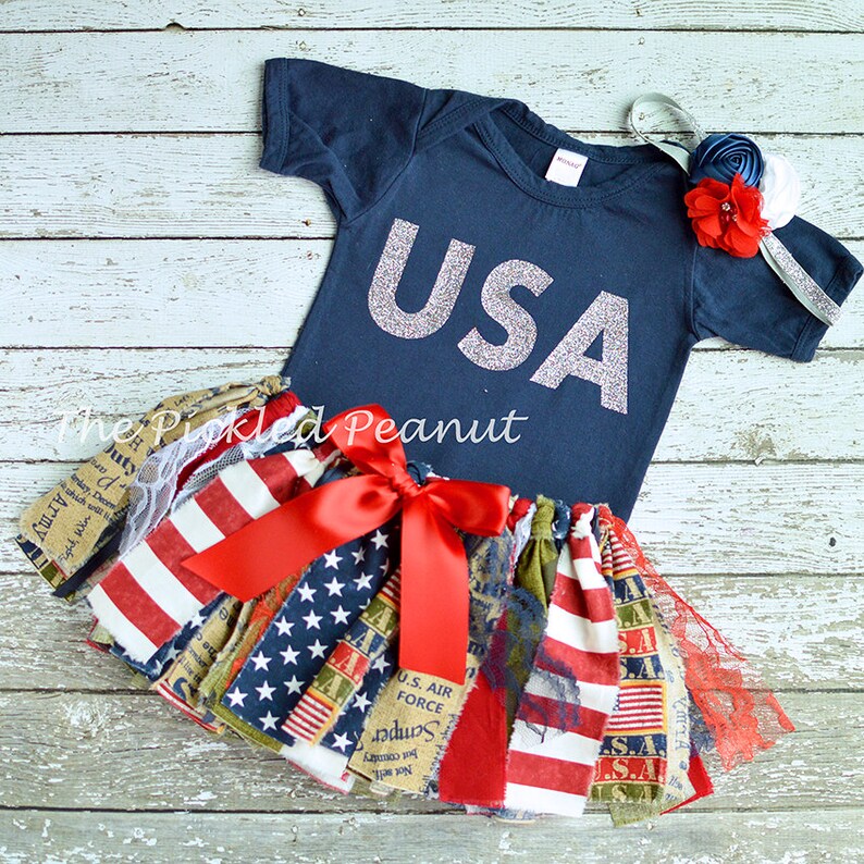 Red White Blue Baby Outfit Military USA Baby 4th of July Baby Etsy