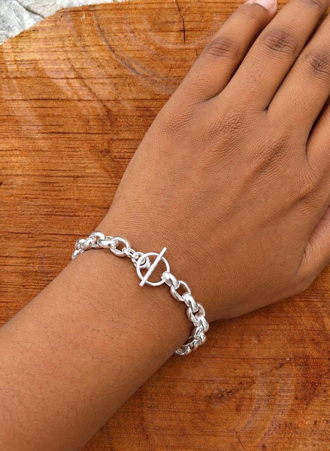 T Bar Chain Bracelet - Etsy