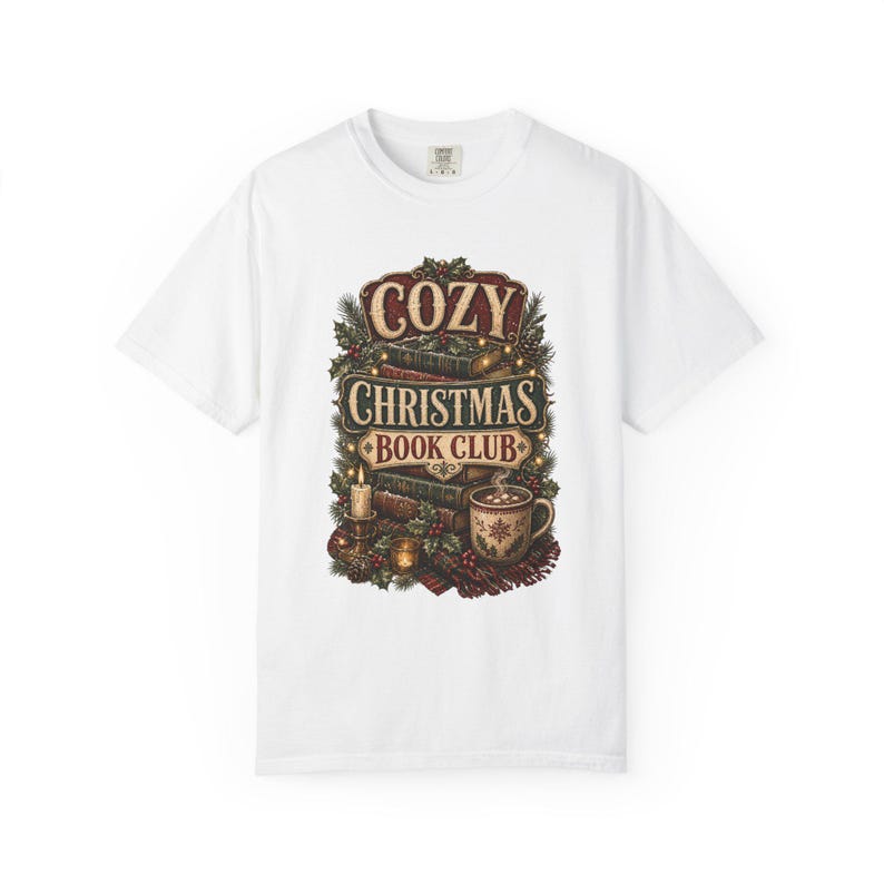 Camiseta acogedora para club de lectura navideño / Regalo para amantes de los libros, camiseta de lectura navideña, camiseta para lectores navideños imagen 11