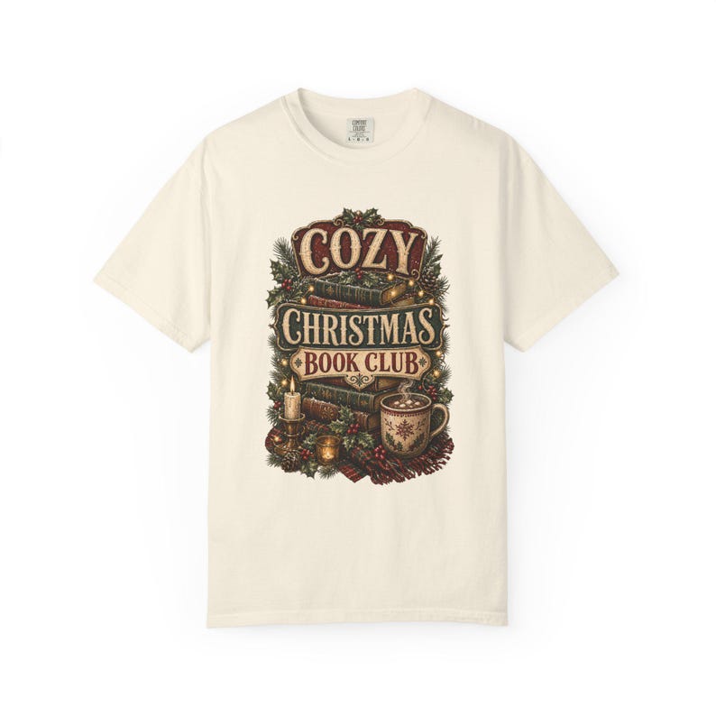 Camiseta acogedora para club de lectura navideño / Regalo para amantes de los libros, camiseta de lectura navideña, camiseta para lectores navideños imagen 2