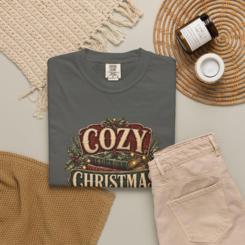 Camiseta acogedora para club de lectura navideño / Regalo para amantes de los libros, camiseta de lectura navideña, camiseta para lectores navideños imagen 9