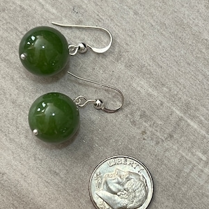 Taiwan Jade Sterling Silver Earrings