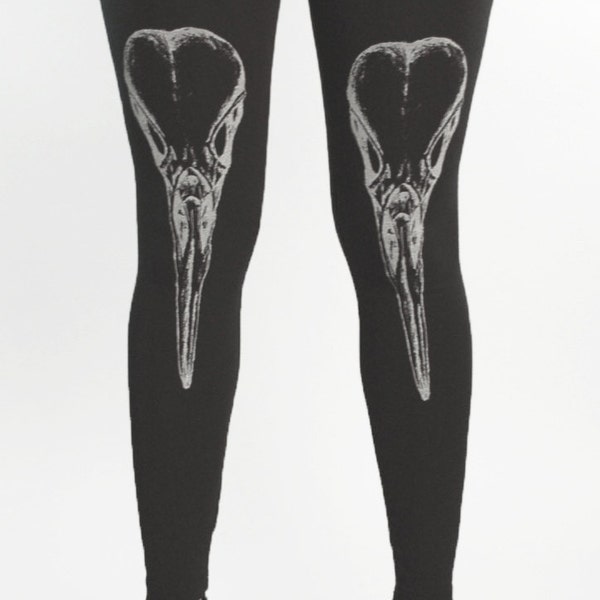 Hummingbird Skull Leggings S-XL