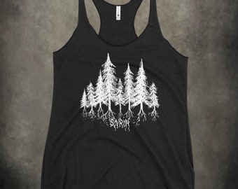 Women's Racerback Tank DARK PINES